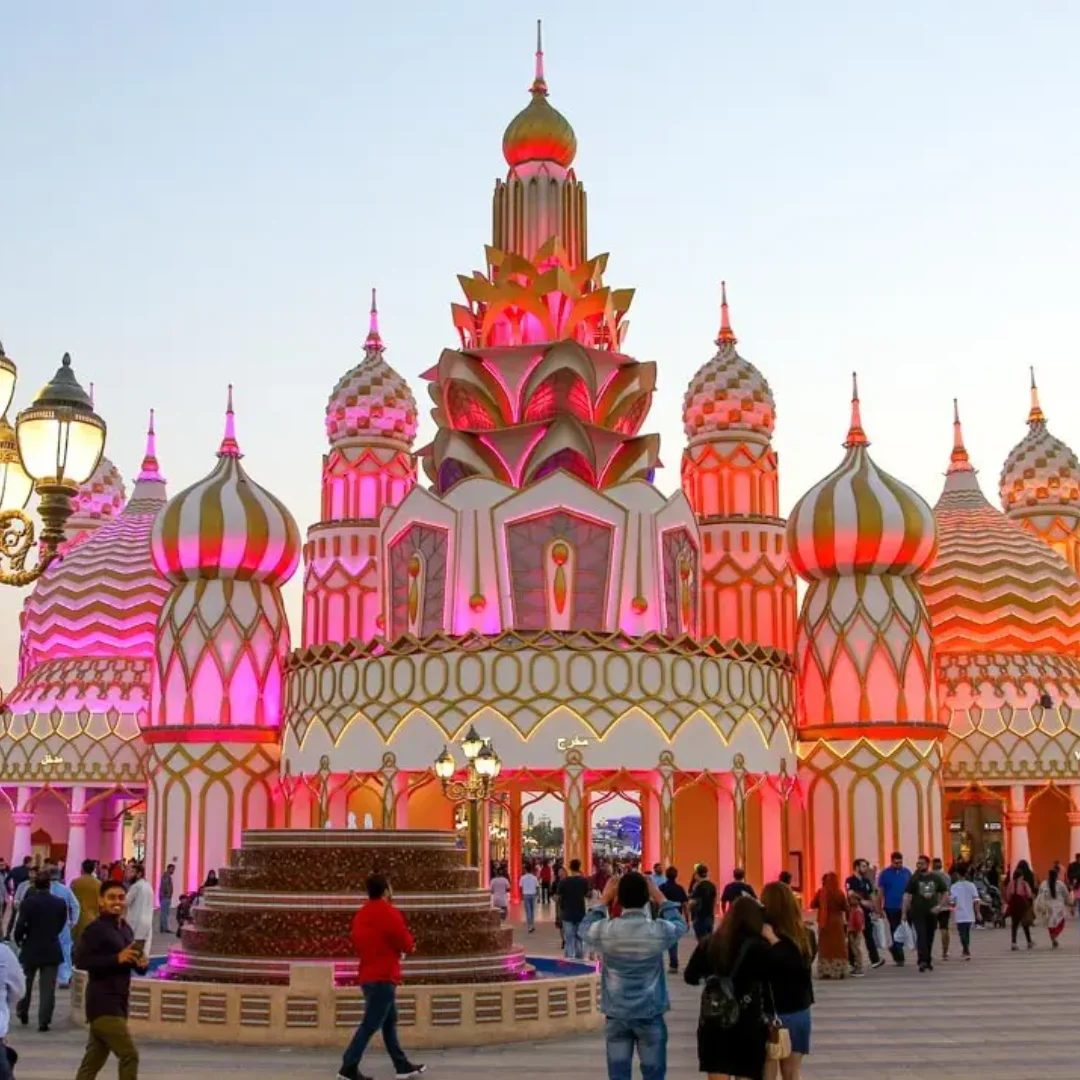 picture showing global village and people surrounding it