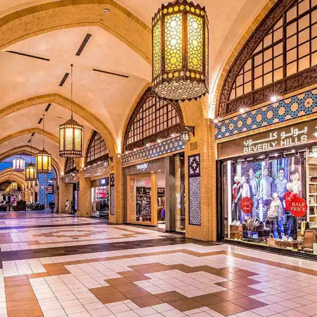 picture showing inside ibn batutta mall and different shopping fashion houses village