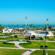 picture showing al mamzar beach and area